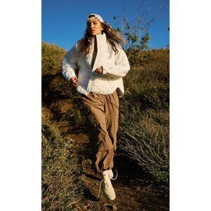 Free People Pippa Packable Puffer Jacket in White Size XL